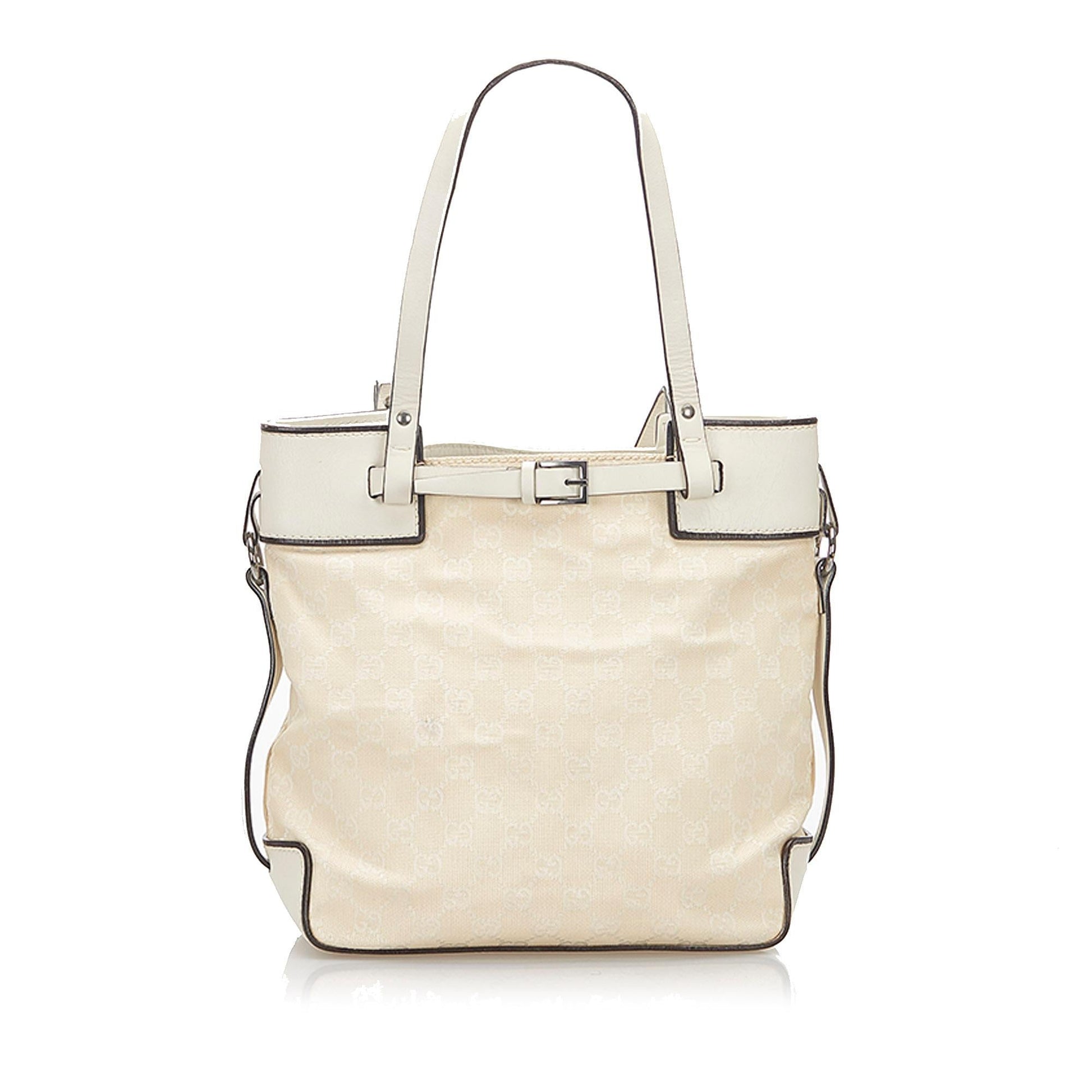 Gucci GG SHG Canvas White Tote Bag