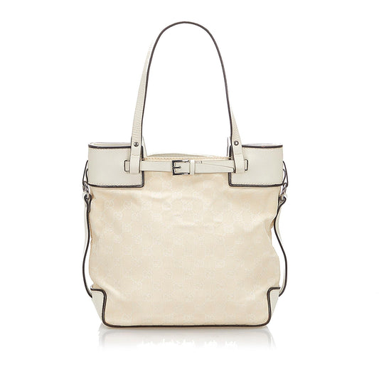 Gucci GG SHG Canvas White Tote Bag
