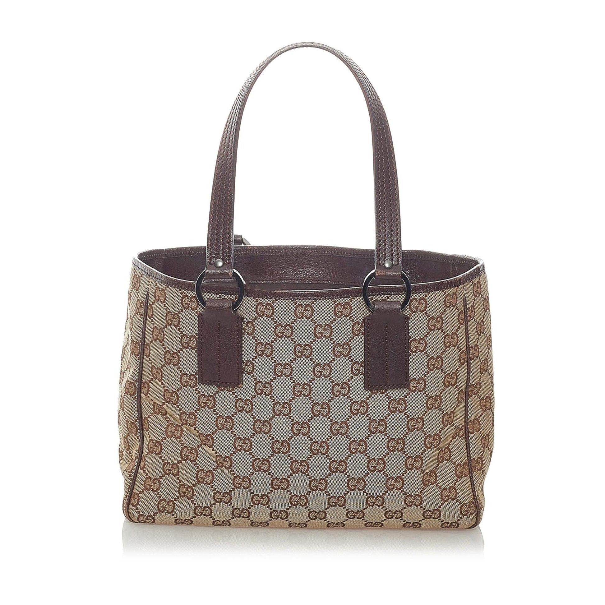 Gucci GG SHG Canvas Brown Tote Bag 42
