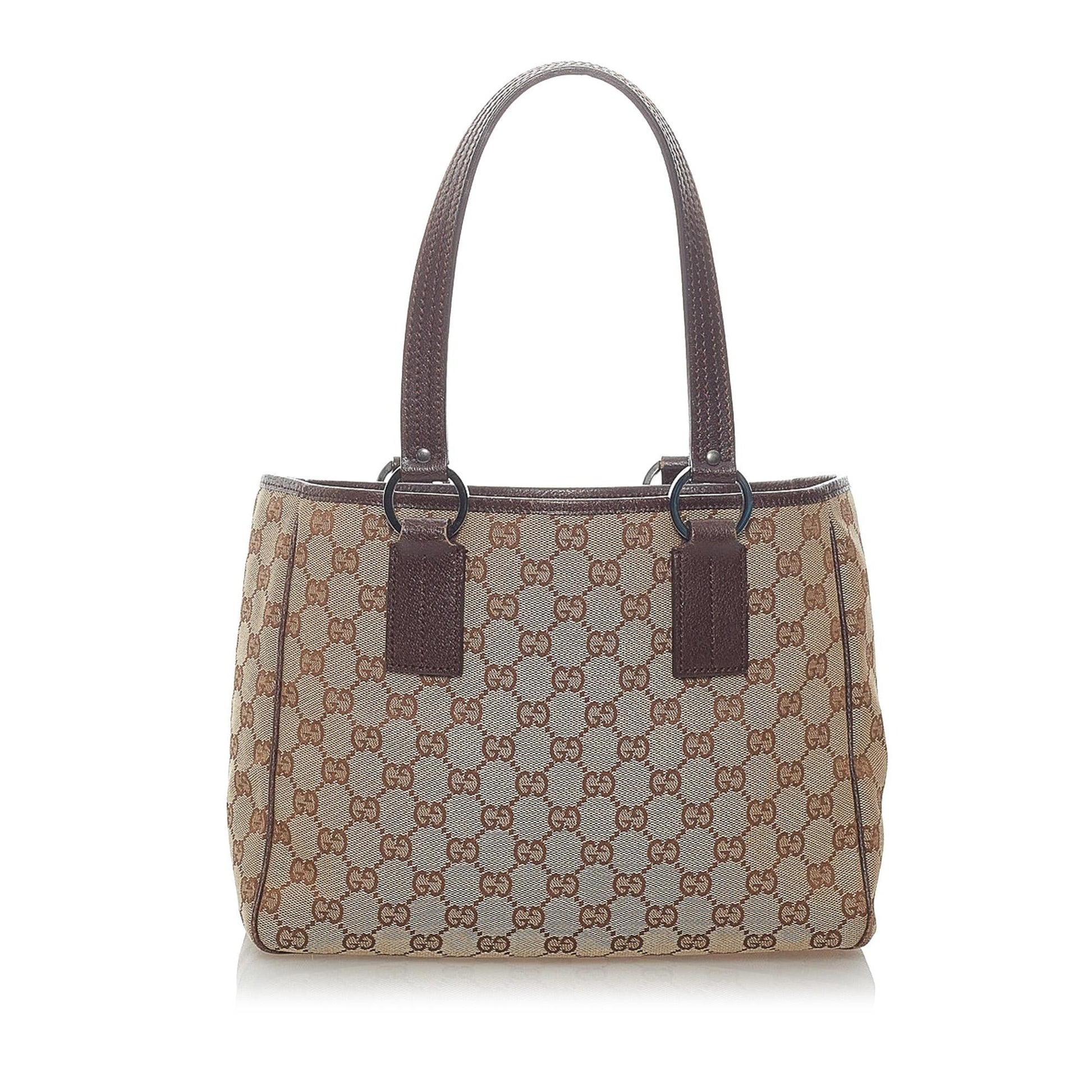 Gucci GG SHG Canvas Brown Tote Bag 42