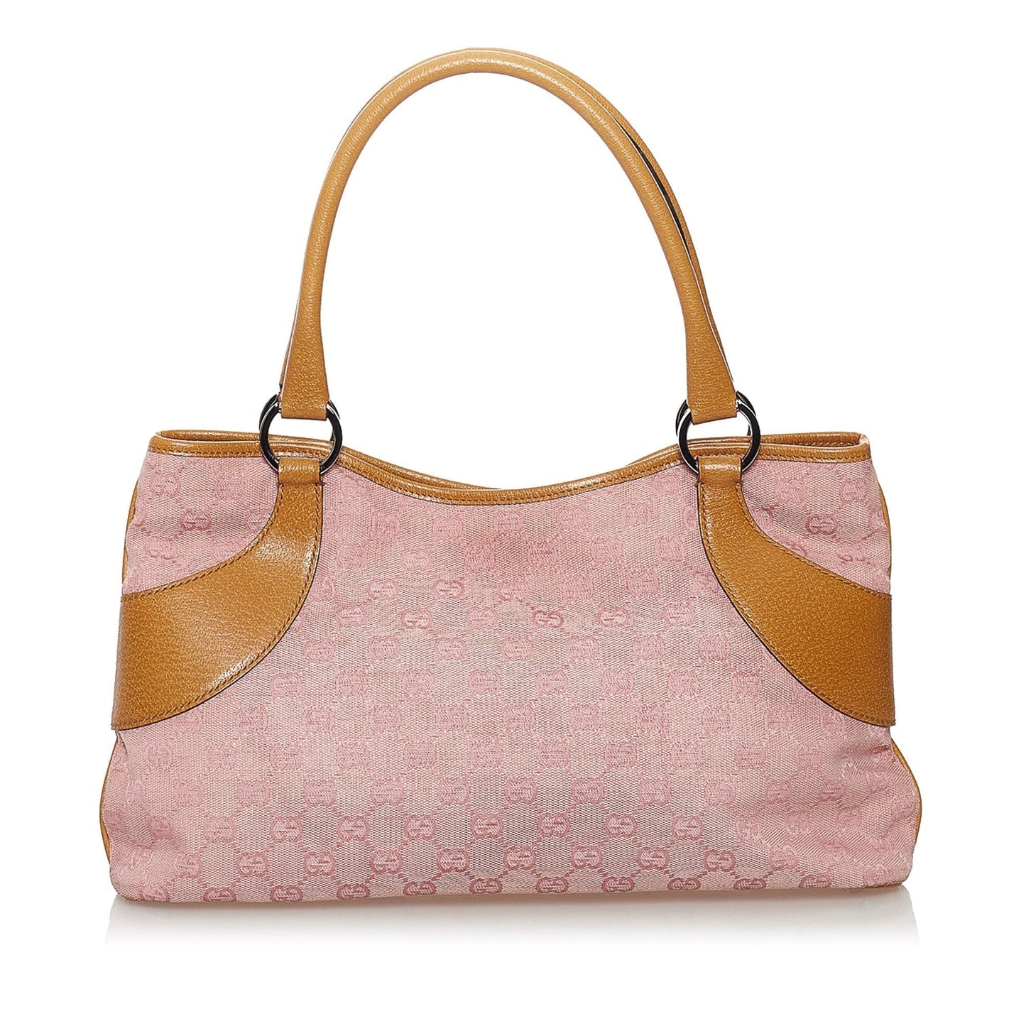 Gucci GG SHG Canvas Brown Pink Tote Bag