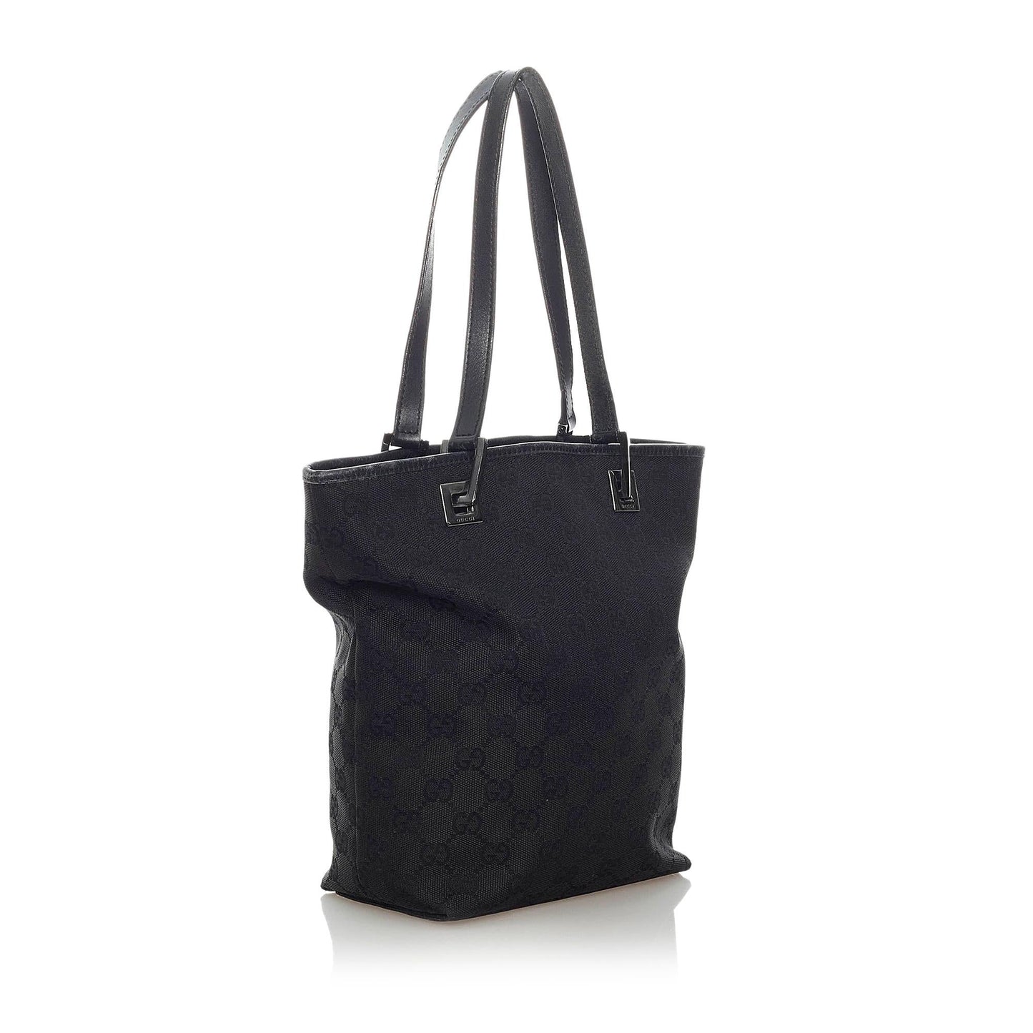 Gucci GG SHG Canvas Black Tote Bag 22