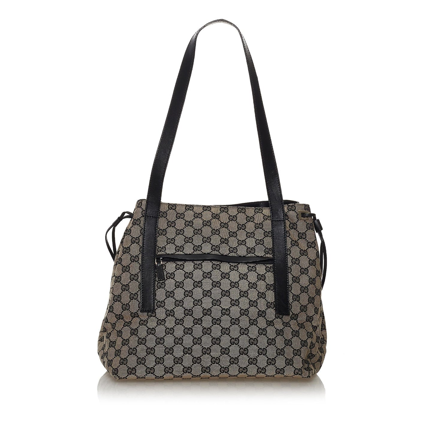 Gucci GG SHG Canvas Black Brown Tote Bag