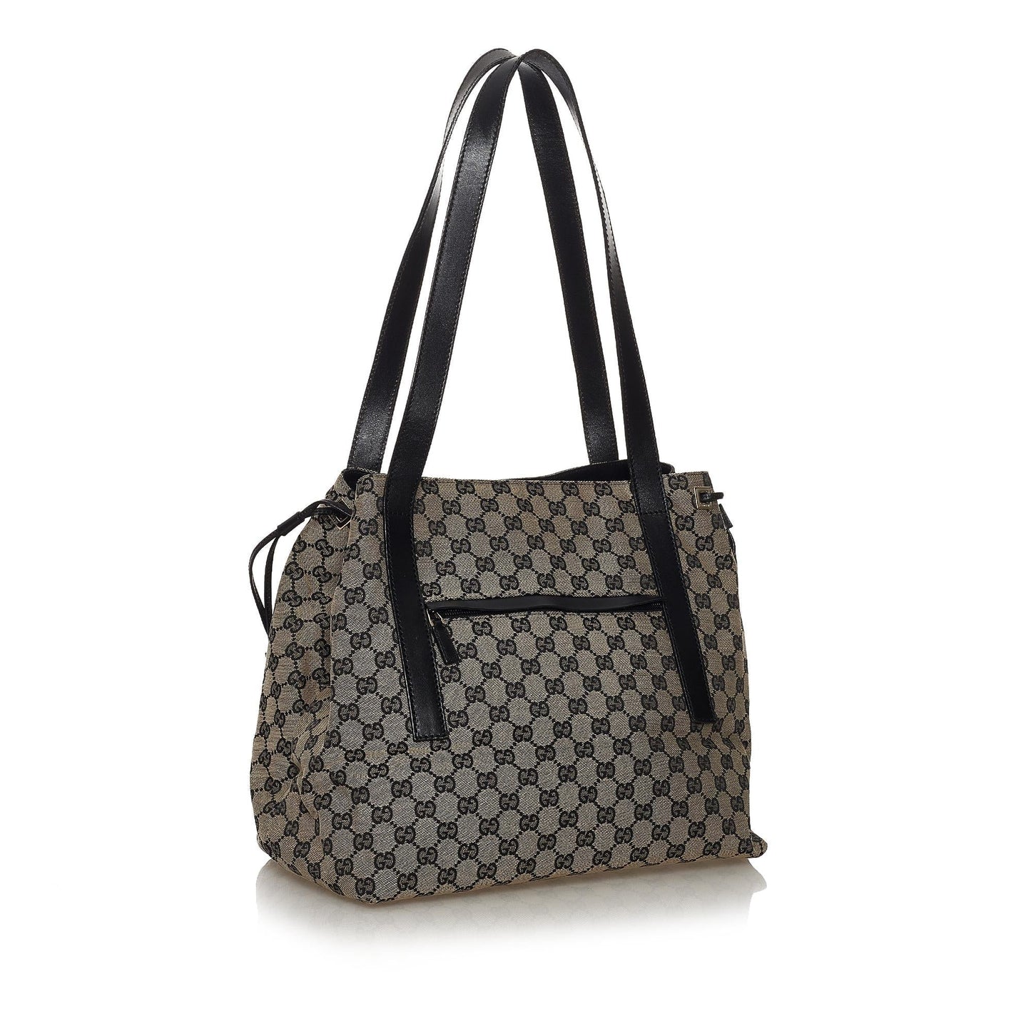 Gucci GG SHG Canvas Black Brown Tote Bag