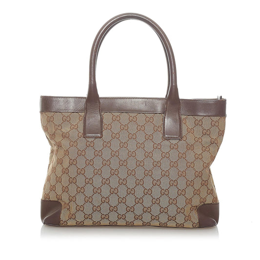 Gucci GG SHG Canvas Brown Tote Bag 6