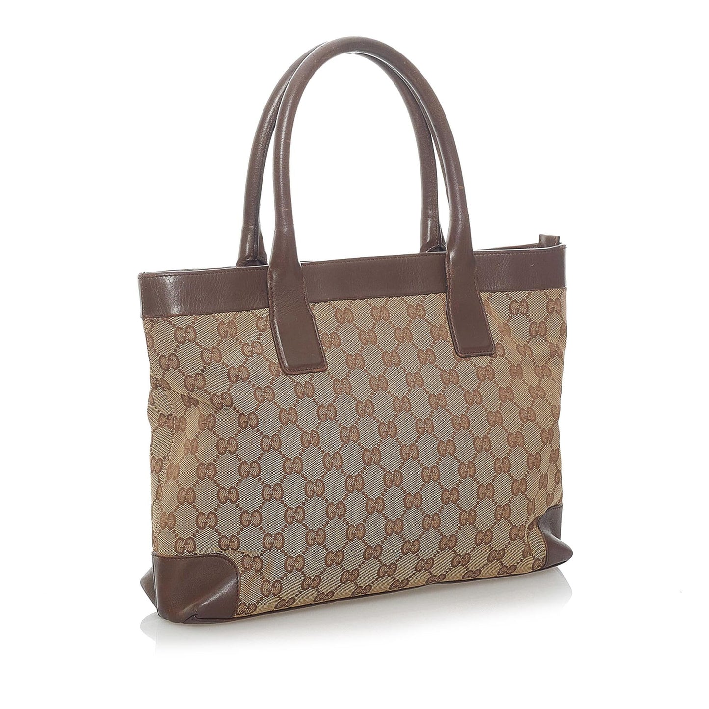 Gucci GG SHG Canvas Brown Tote Bag 6