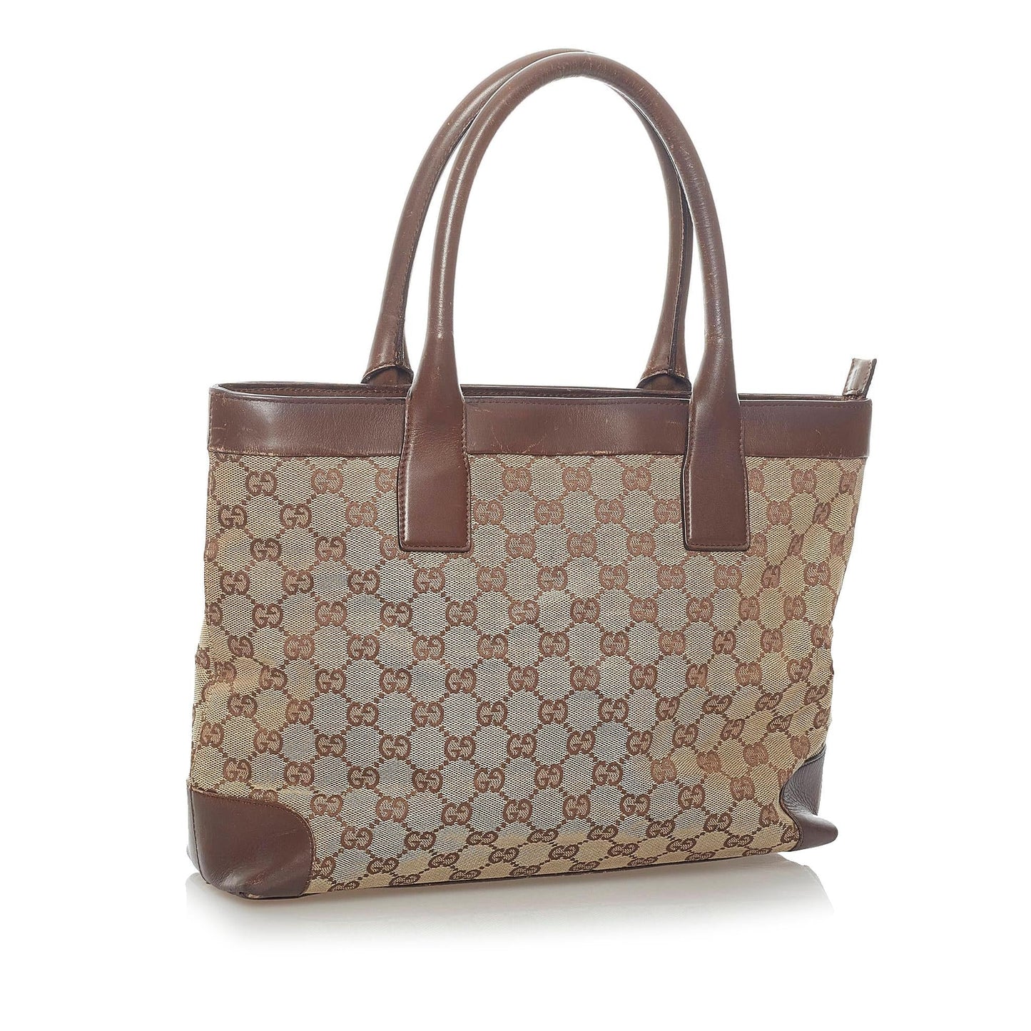 Gucci GG SHG Canvas Brown Tote Bag 7