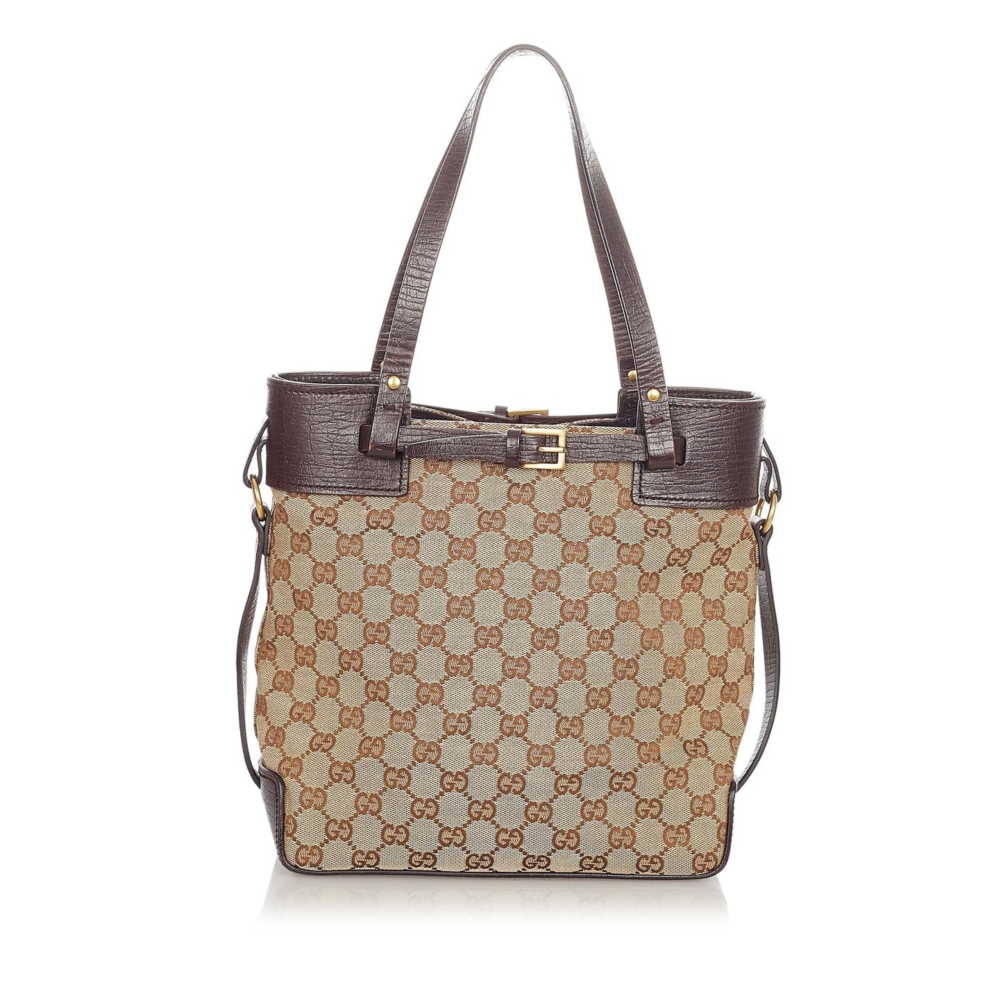 Gucci GG SHG Canvas Brown Tote Bag 11