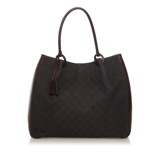 Gucci GG SHG Canvas Brown Tote Bag 12