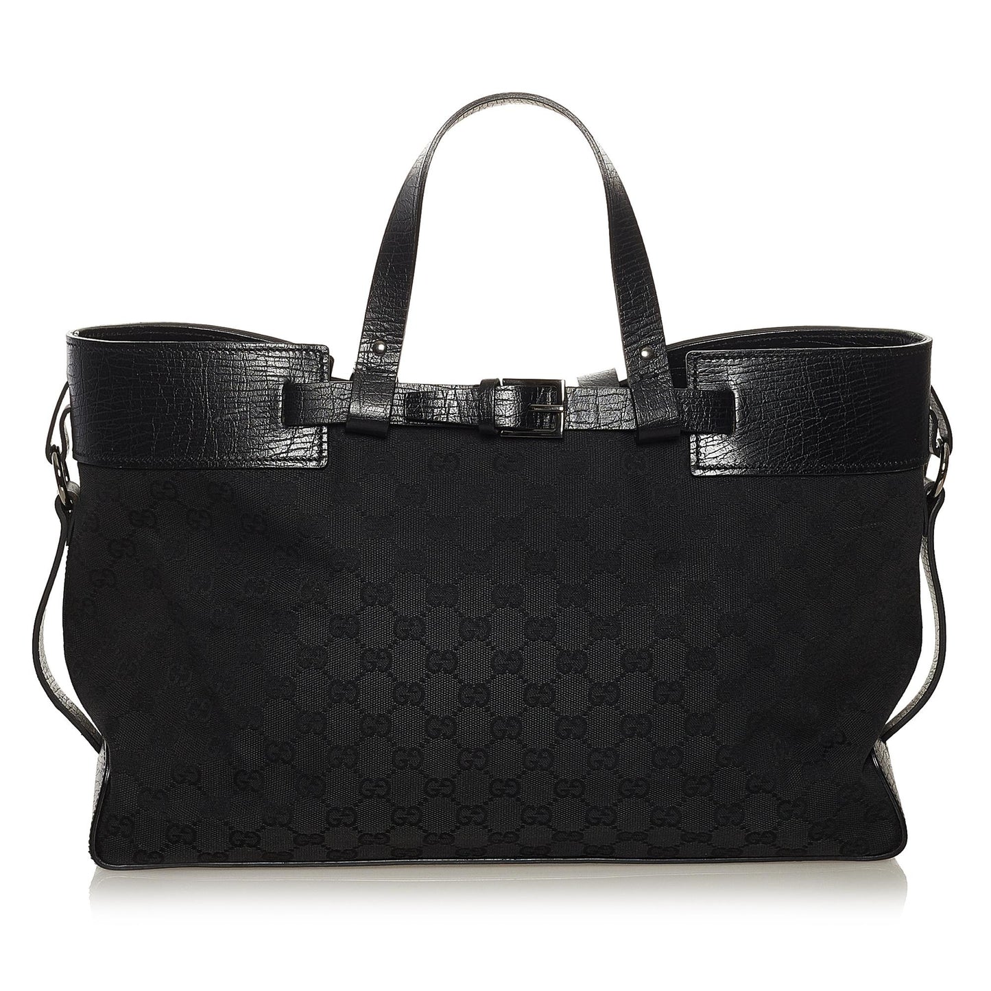 Gucci GG SHG Canvas Black Tote Bag 8