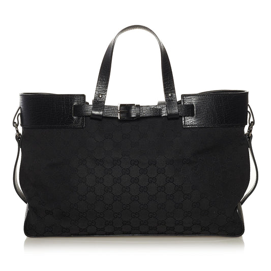 Gucci GG SHG Canvas Black Tote Bag 8