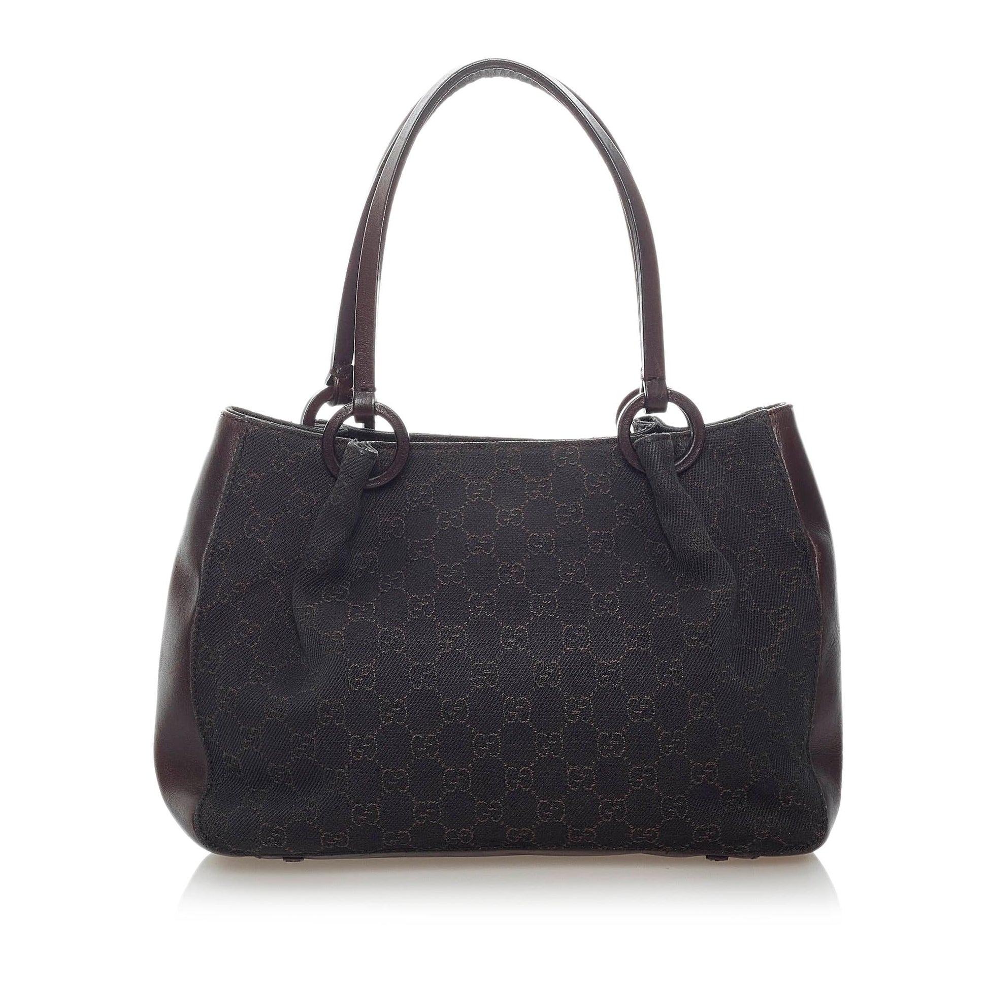 Gucci GG SHG Canvas Brown Tote Bag 14
