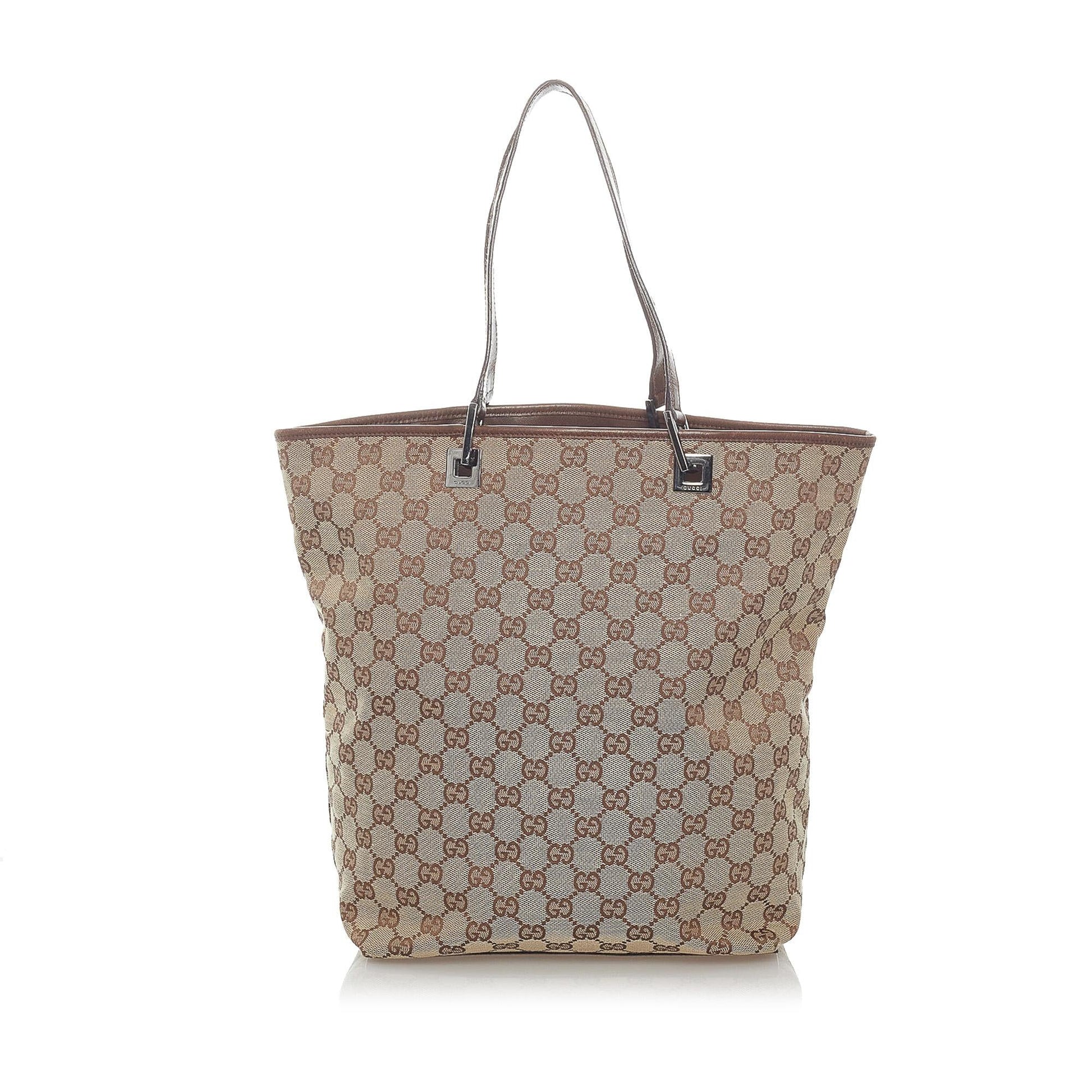 Gucci GG SHG Canvas Brown Tote Bag 15