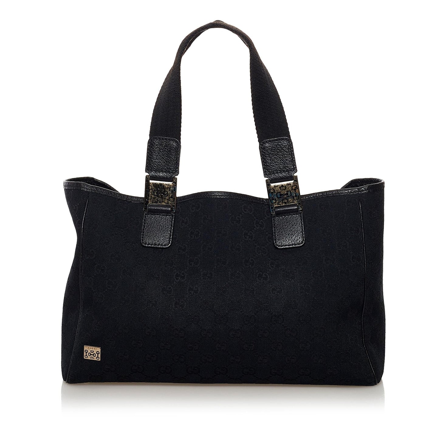 Gucci GG SHG Canvas Black Tote Bag 4