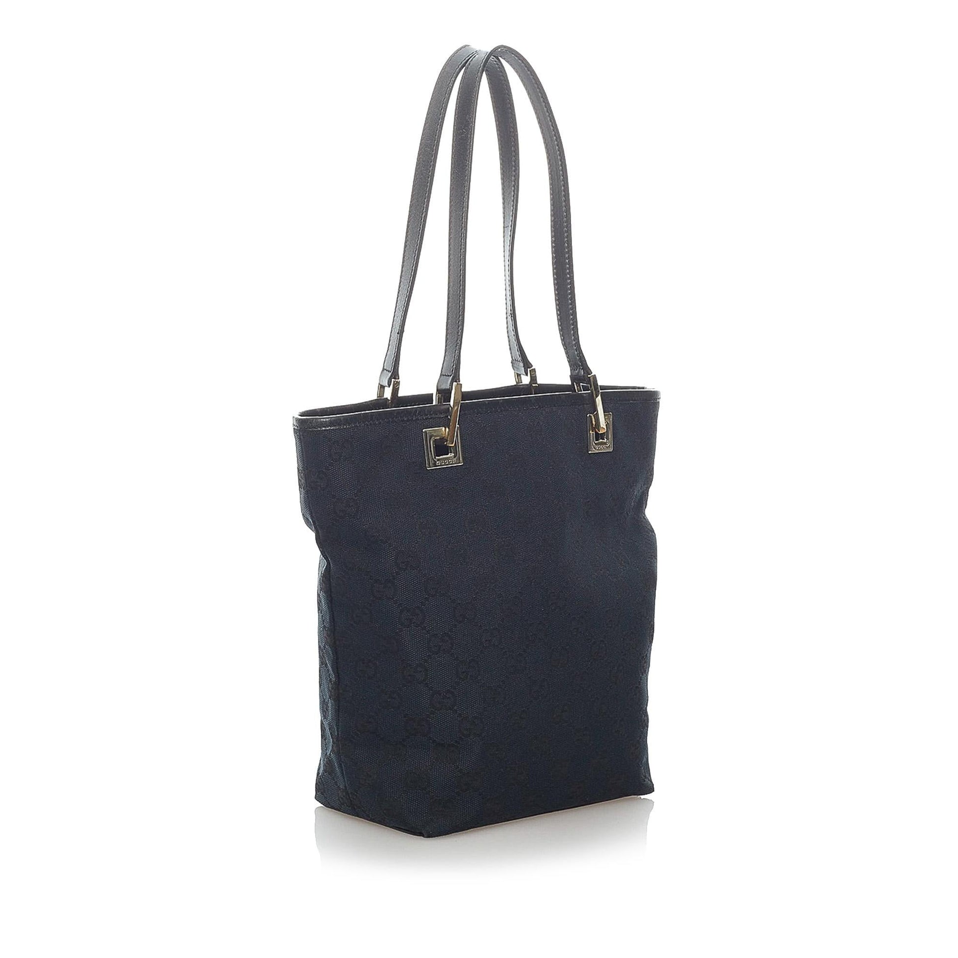 Gucci GG SHG Canvas Black Tote Bag 5