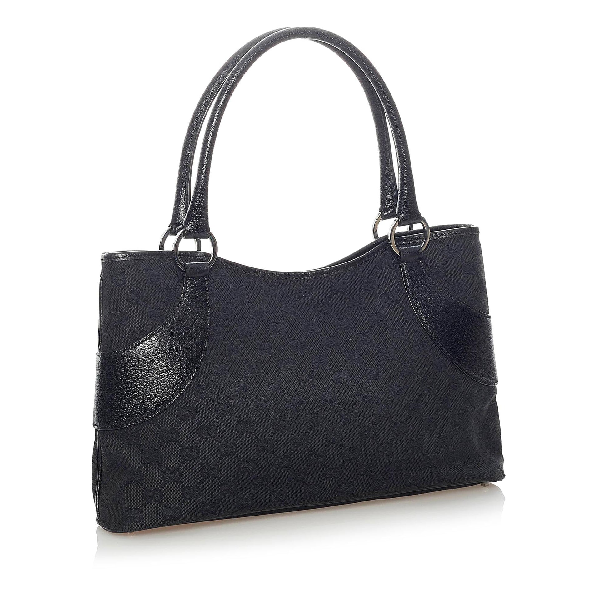 Gucci GG SHG Canvas Black Tote Bag 3