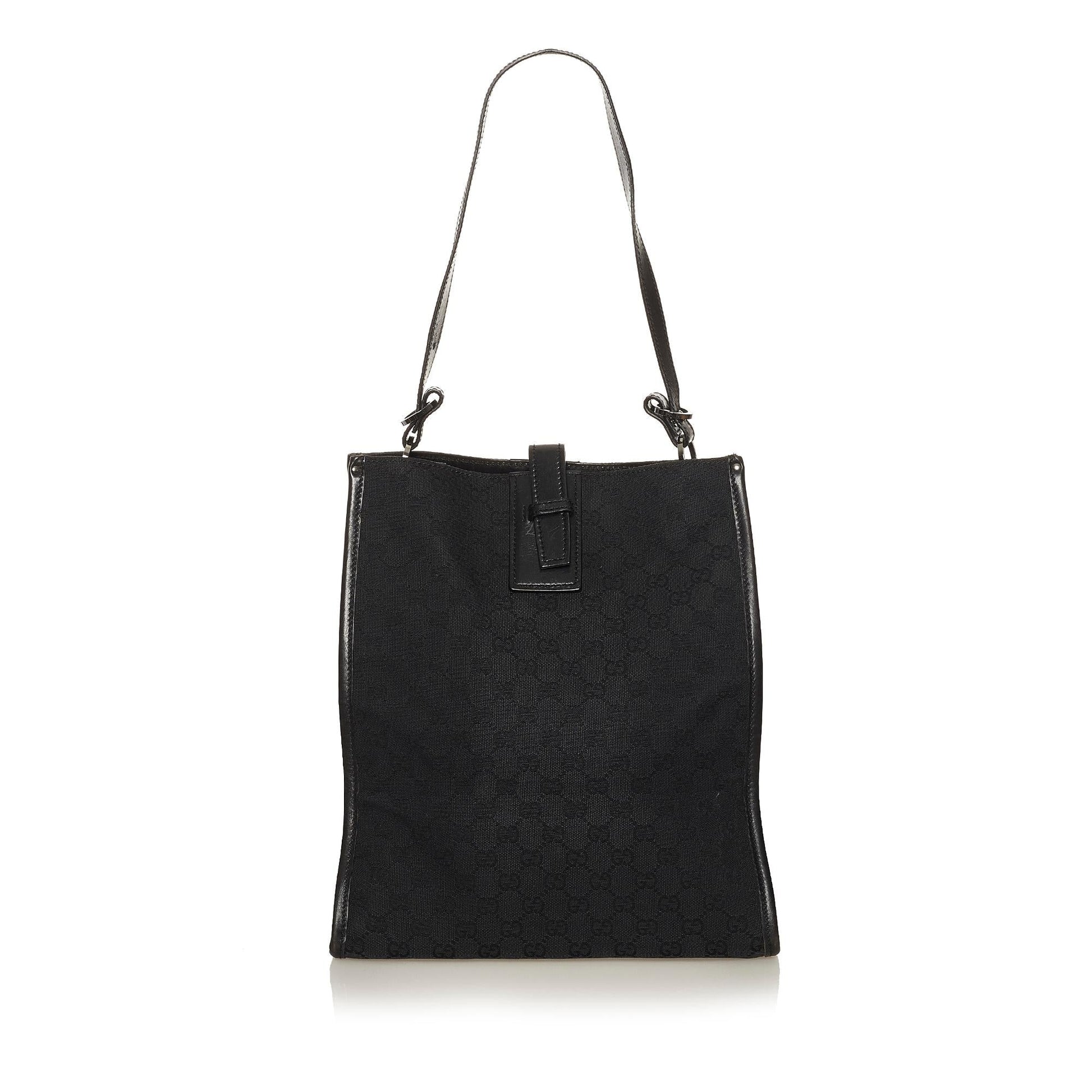 Gucci GG SHG Canvas Black Tote Bag 7