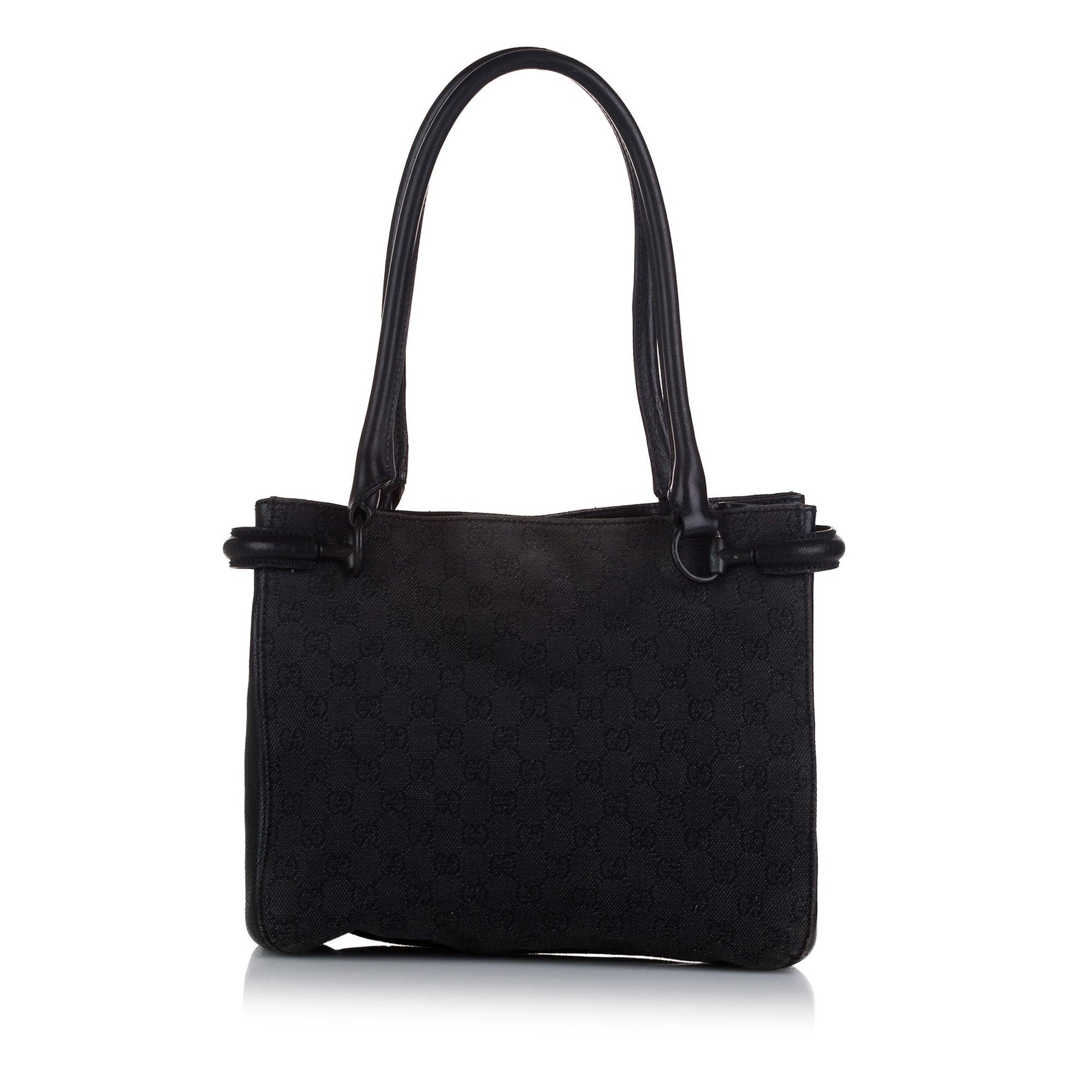 Gucci GG SHG Canvas Black Tote Bag 10