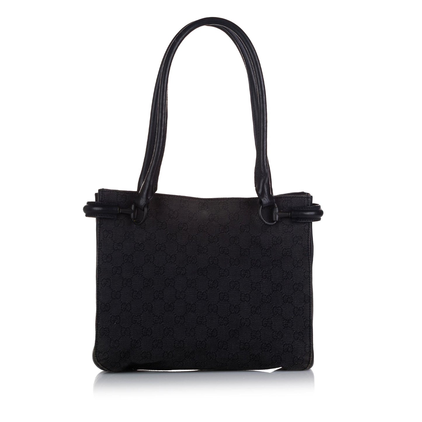 Gucci GG SHG Canvas Black Tote Bag 10