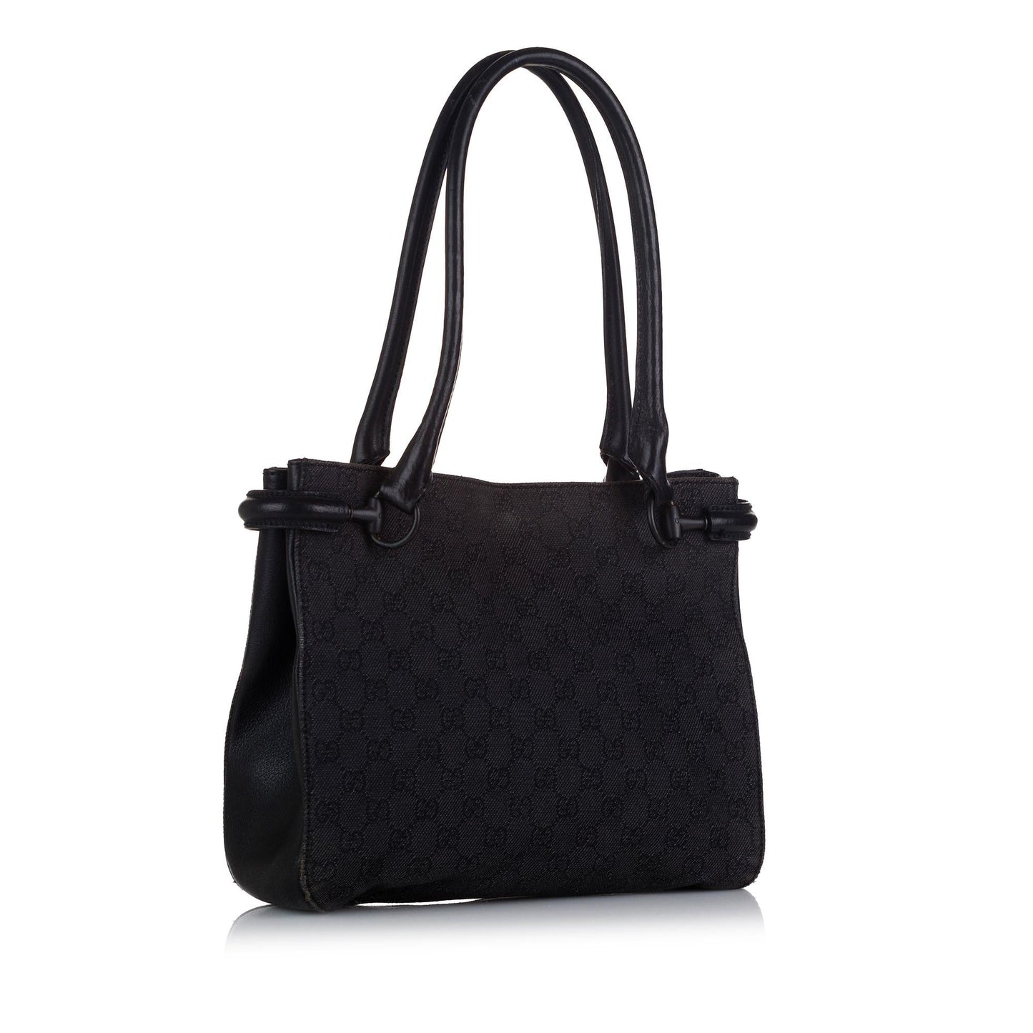 Gucci GG SHG Canvas Black Tote Bag 10