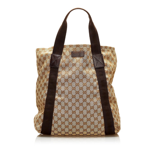 Gucci GG SHG Canvas Brown Tote Bag 21