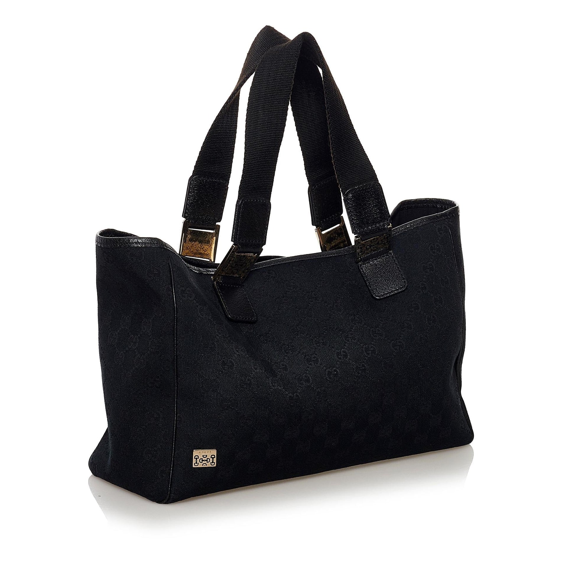 Gucci GG SHG Canvas Black Tote Bag 11