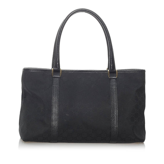Gucci GG SHG Canvas Black Tote Bag 12