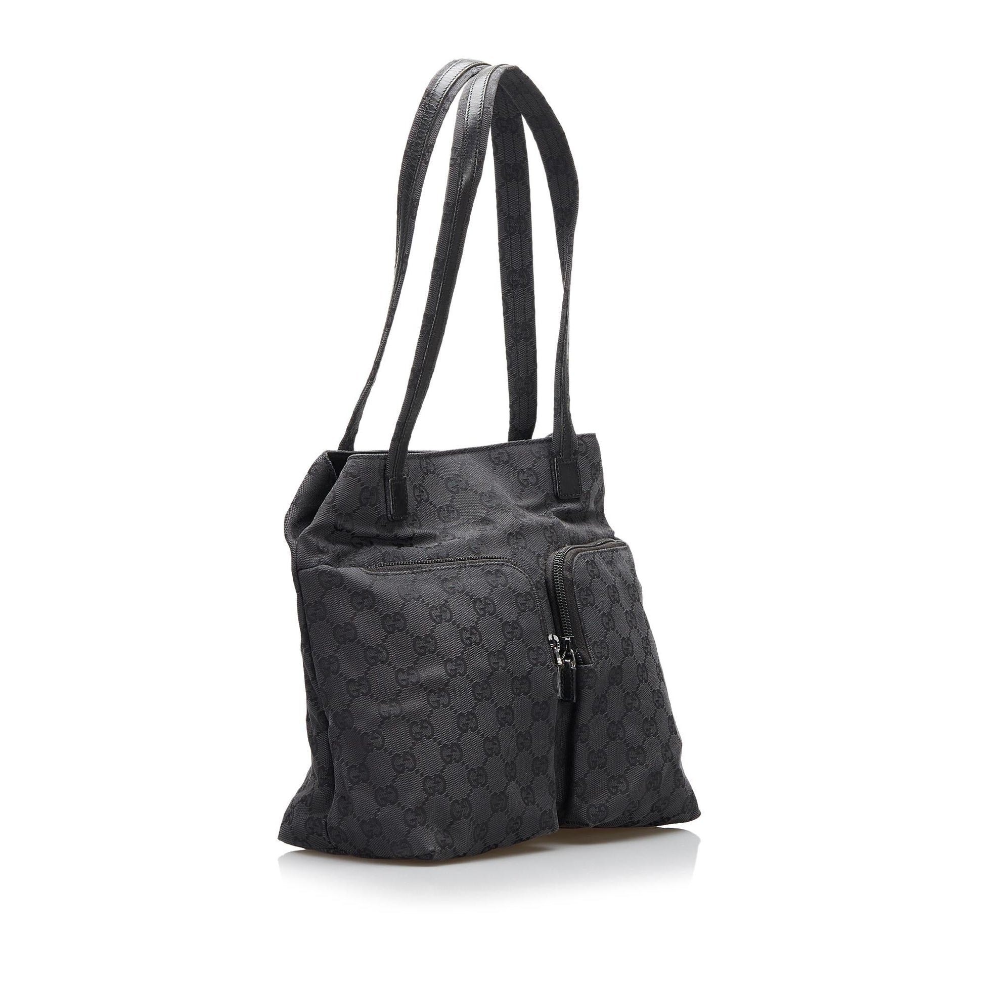 Gucci GG SHG-qJ4bYX Canvas Black Tote Bag