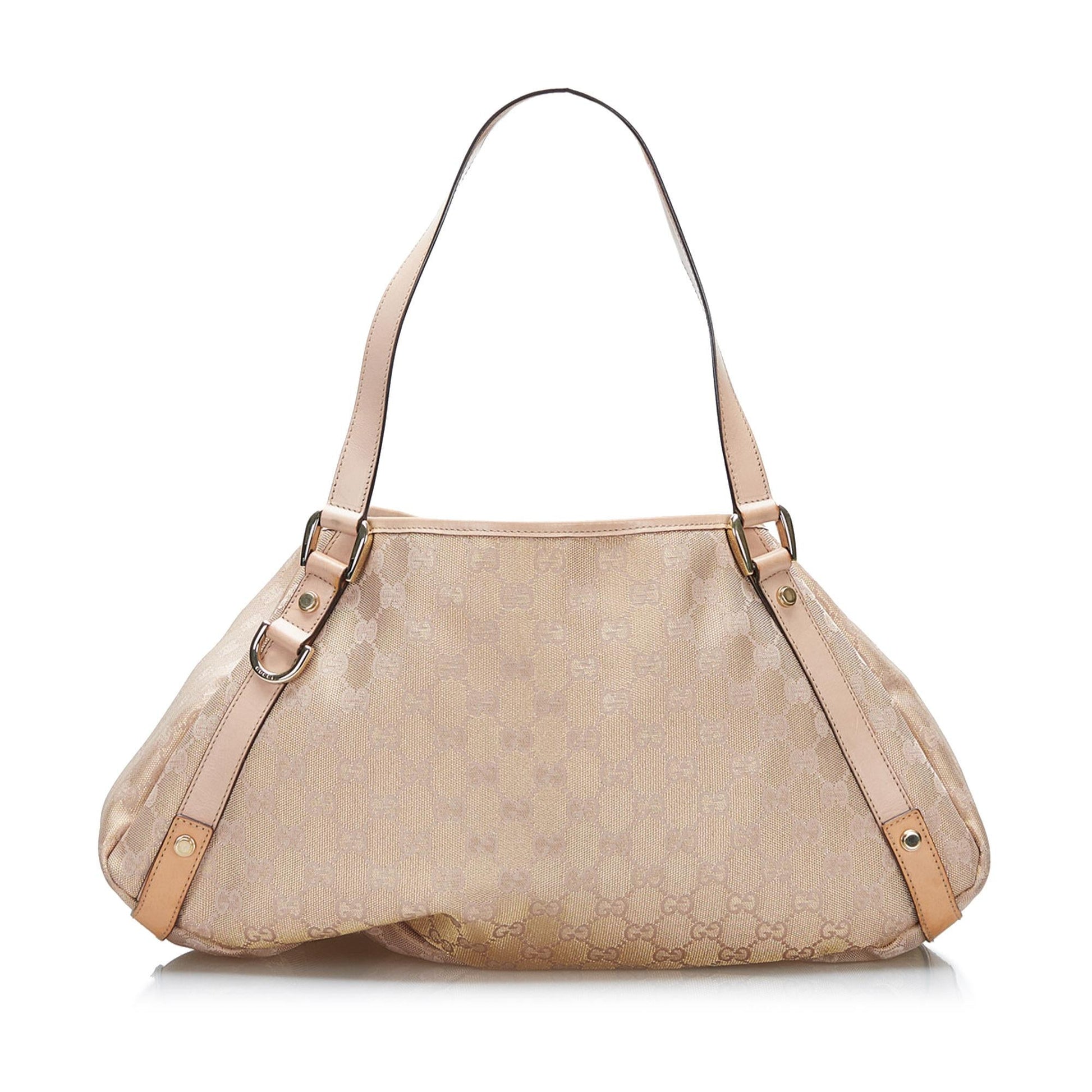Gucci GG SHG-bLIlMM Canvas Calf Brown Tote Bag
