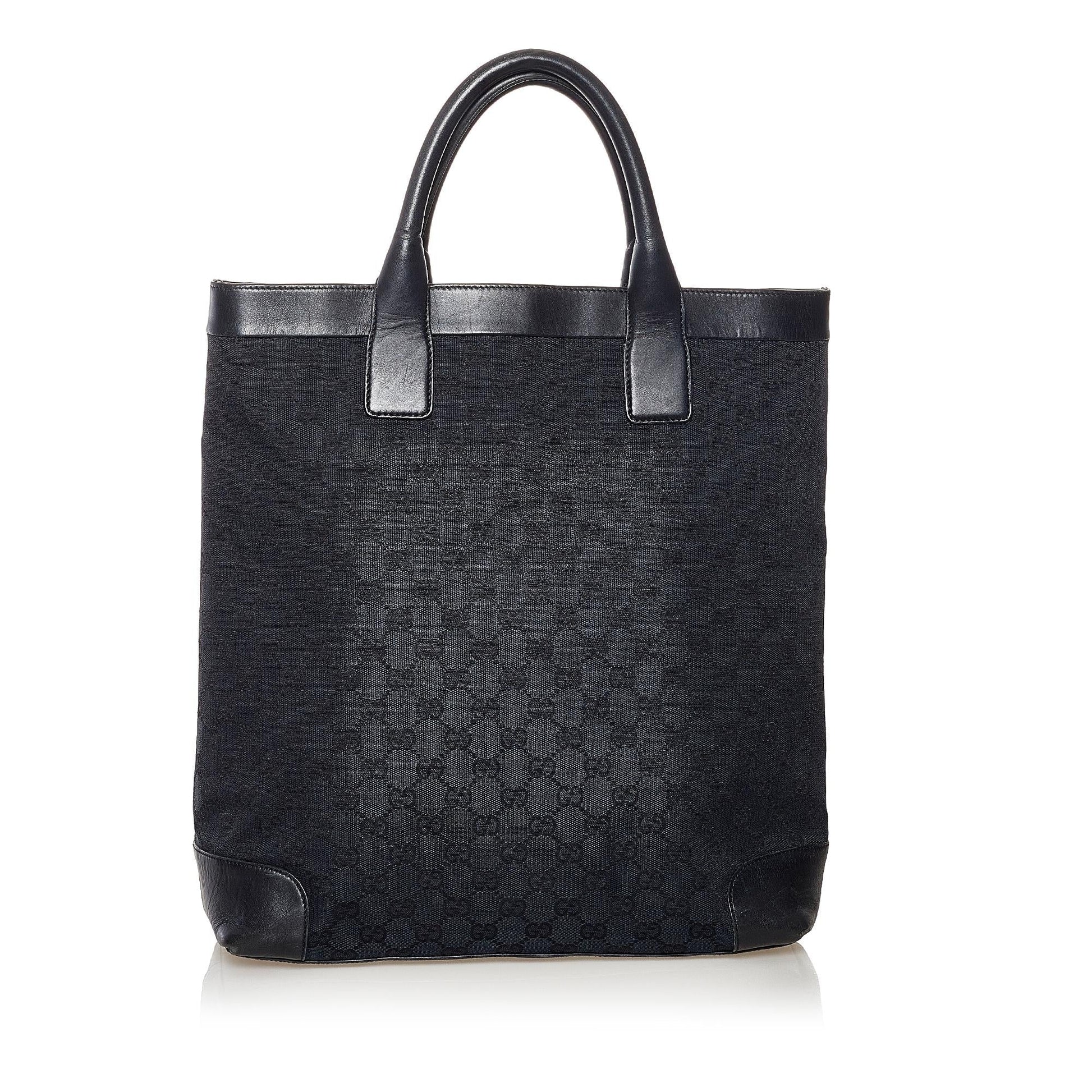 Gucci GG SHG-CHVfQA Canvas Black Tote Bag