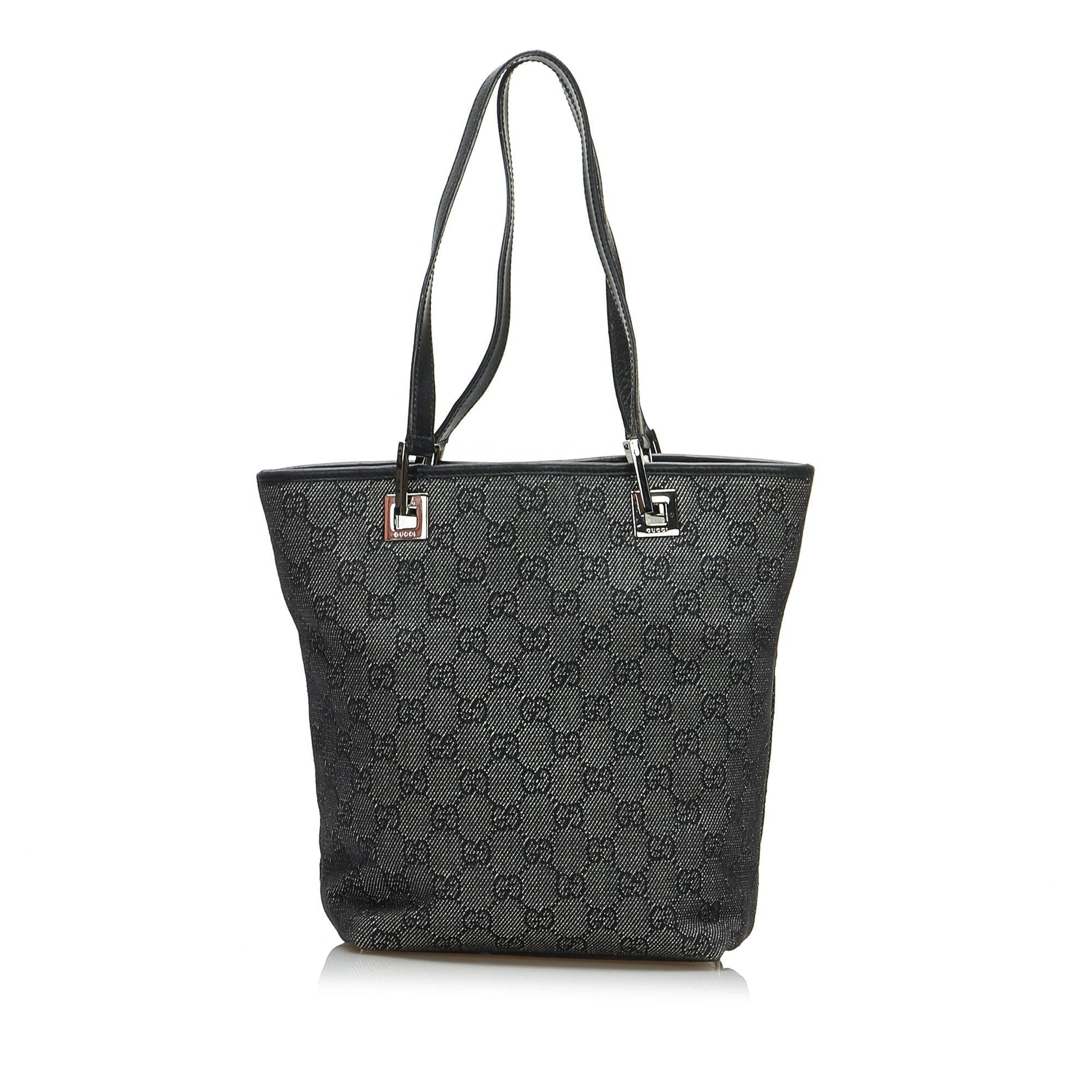 Gucci GG SHG-h7Aite Canvas Grey Tote Bag