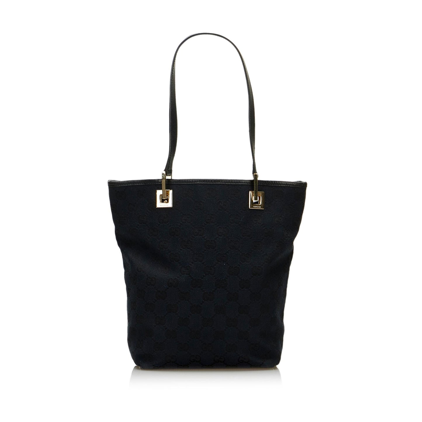 Gucci GG SHG-sr915t Canvas Calf Black Tote Bag