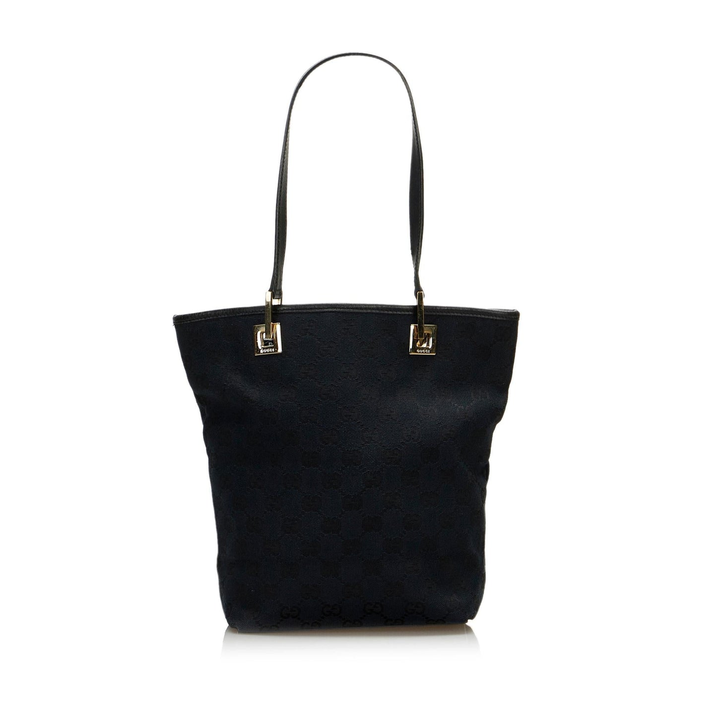 Gucci GG SHG-sr915t Canvas Calf Black Tote Bag