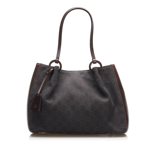 Gucci GG SHG-oSiqM2 Canvas Brown Tote Bag