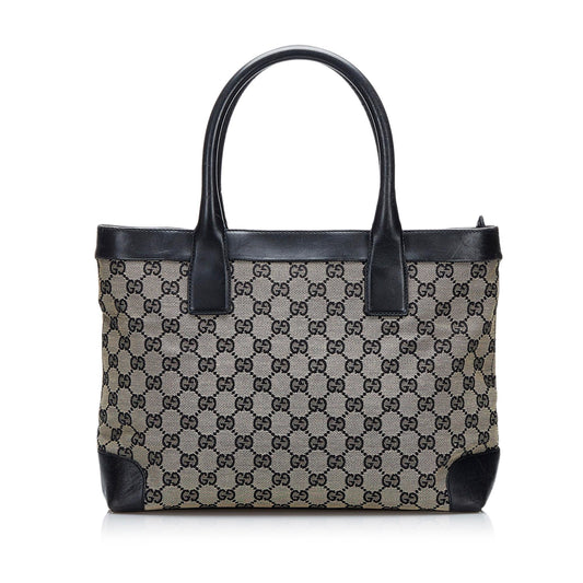 Gucci GG SHG-9mqKFI Canvas Grey Tote Bag