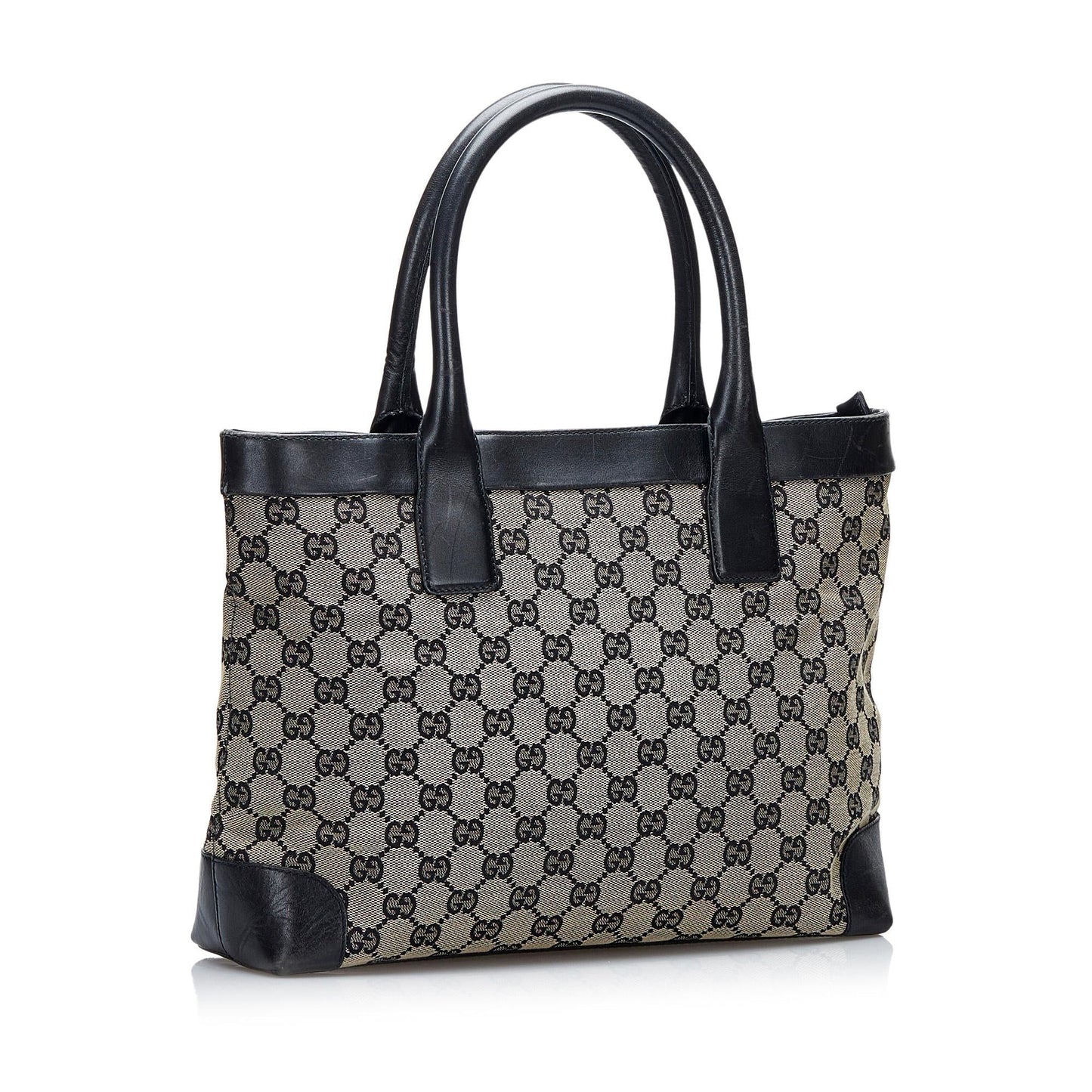 Gucci GG SHG-9mqKFI Canvas Grey Tote Bag