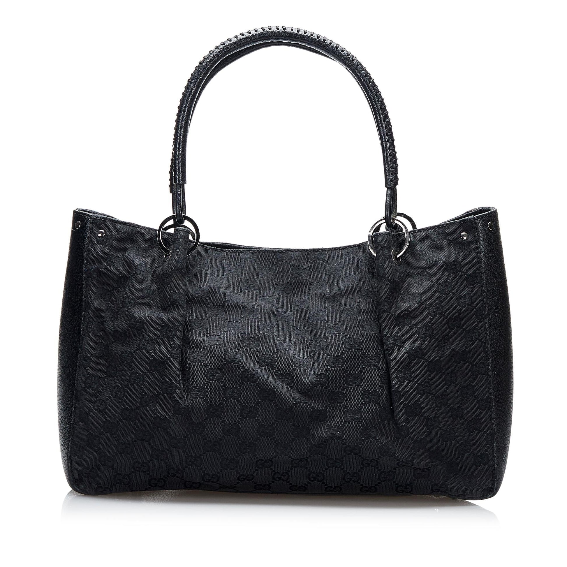 Gucci GG SHG-ndzCIt Canvas Black Tote Bag