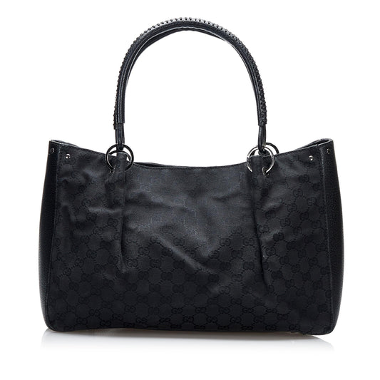 Gucci GG SHG-ndzCIt Canvas Black Tote Bag