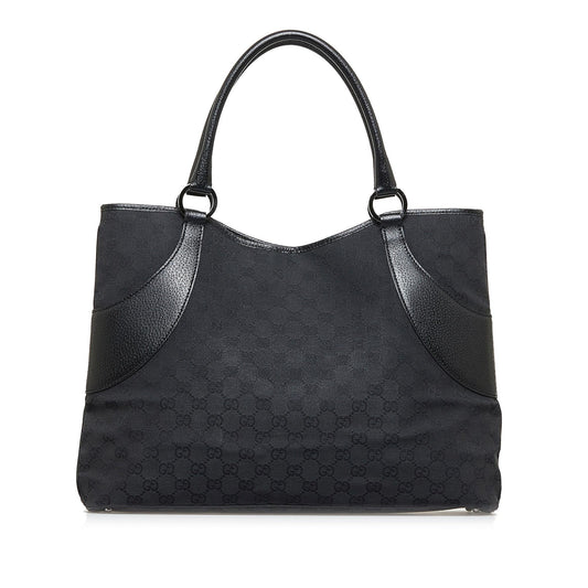 Gucci GG SHG-ufe1mM Canvas Black Tote Bag
