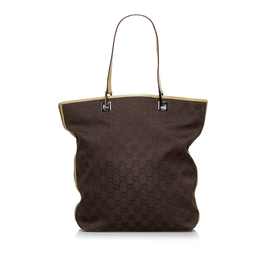 Gucci GG SHG-BpYxvg Canvas Brown Tote Bag