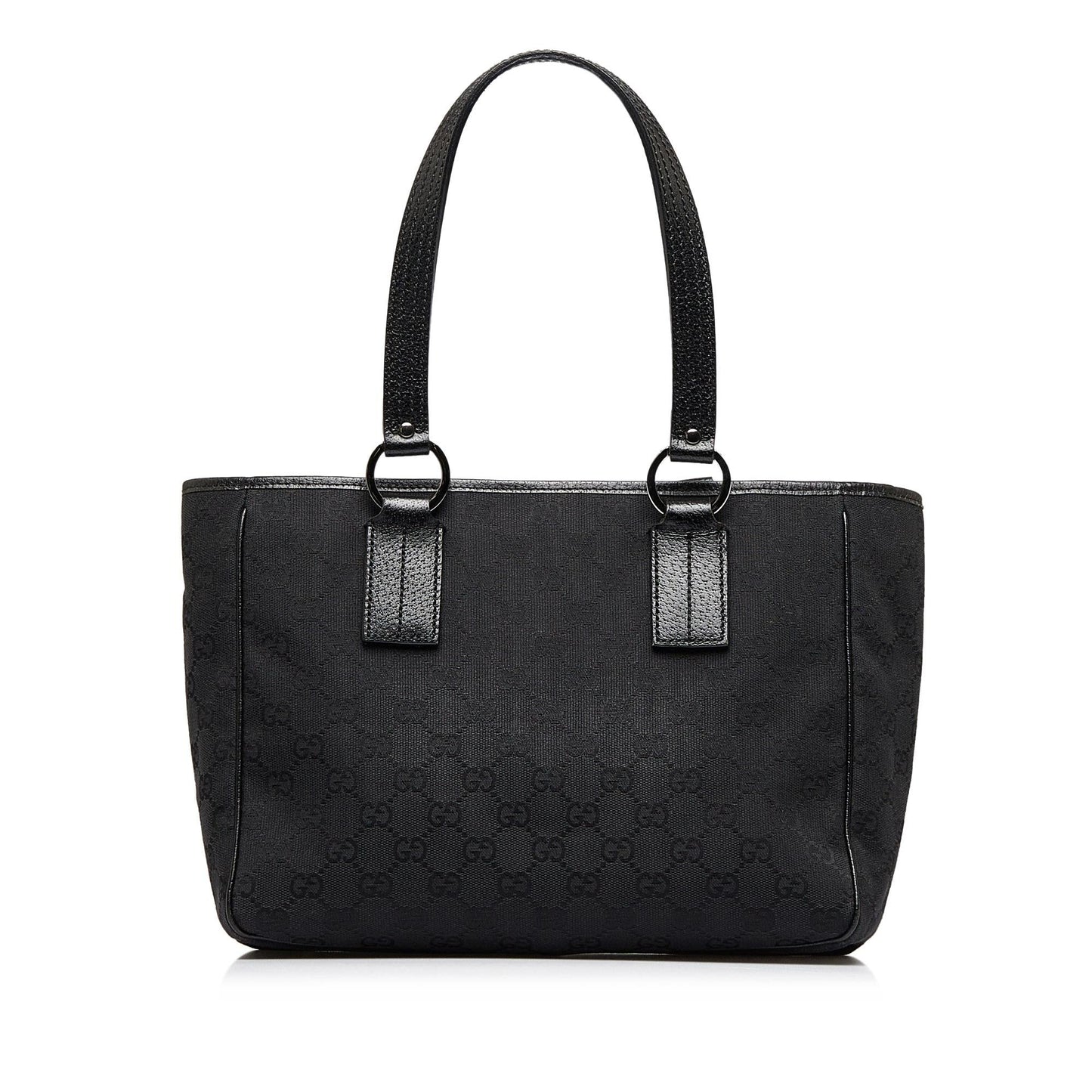 Gucci GG SHG-JoDHFm Canvas Calf Black Tote Bag