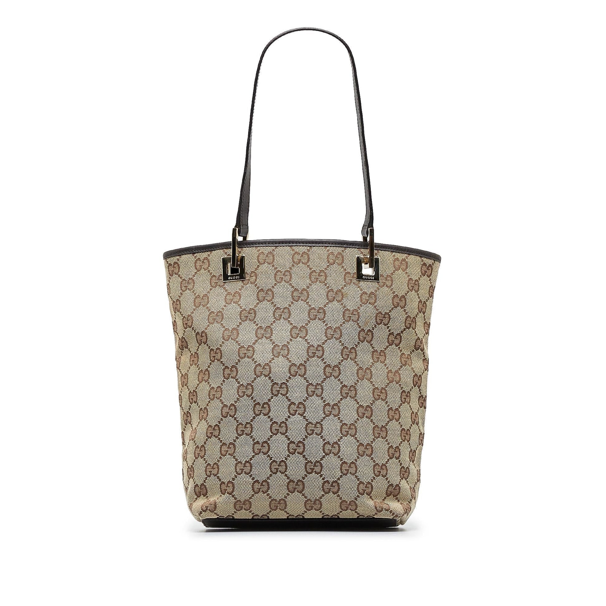 Gucci GG SHG-NOiTVA Canvas Brown Tote Bag