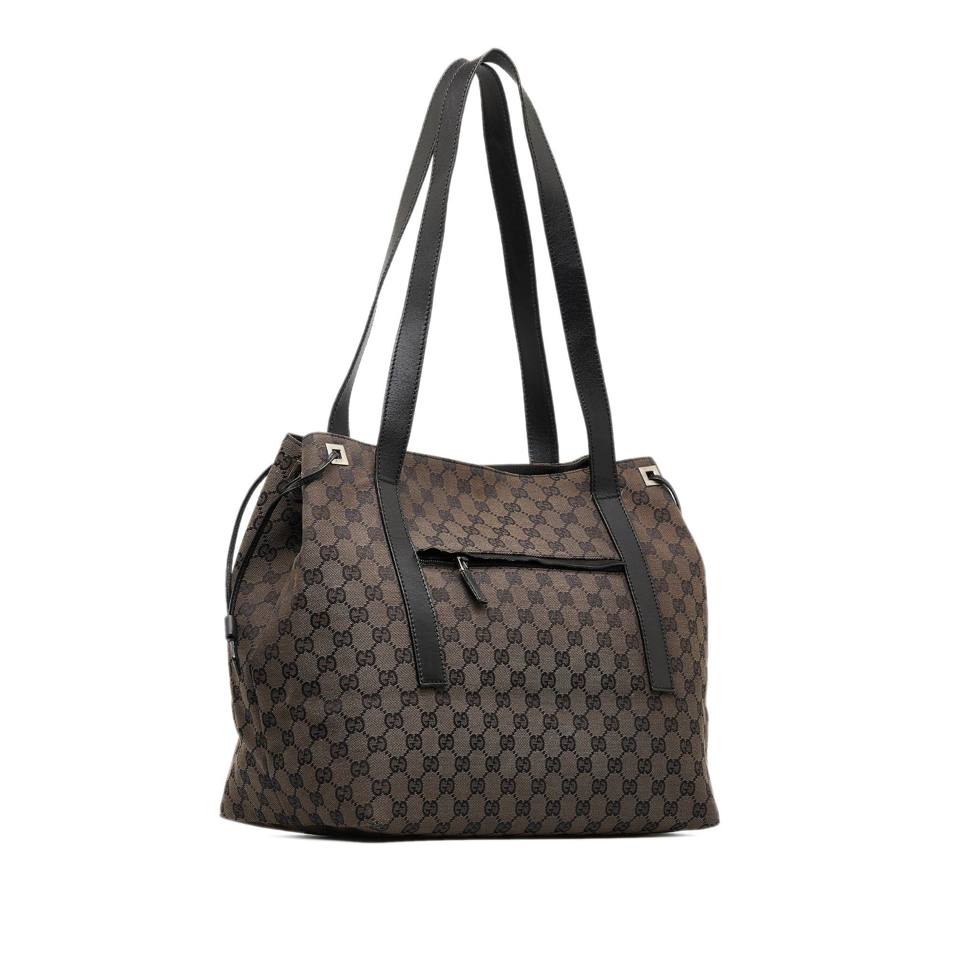 Gucci GG SHG-x7xzuu Canvas Brown Tote Bag