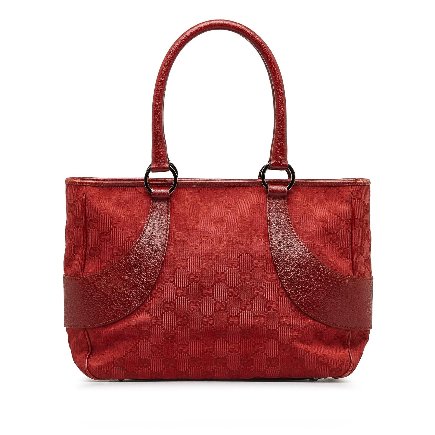 Gucci GG SHG-3VdzO6 Canvas Calf Red Tote Bag