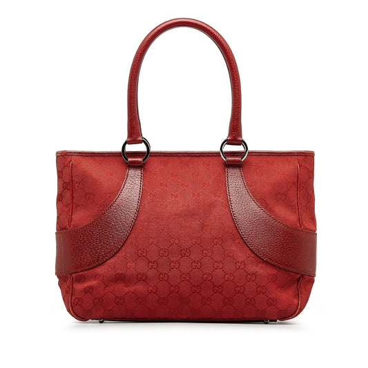 Gucci GG SHG-3VdzO6 Canvas Calf Red Tote Bag