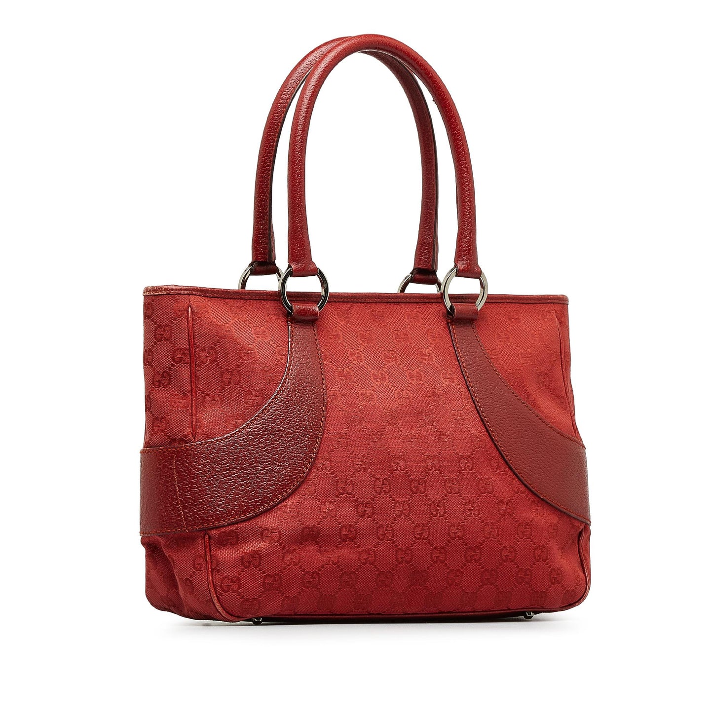 Gucci GG SHG-3VdzO6 Canvas Calf Red Tote Bag