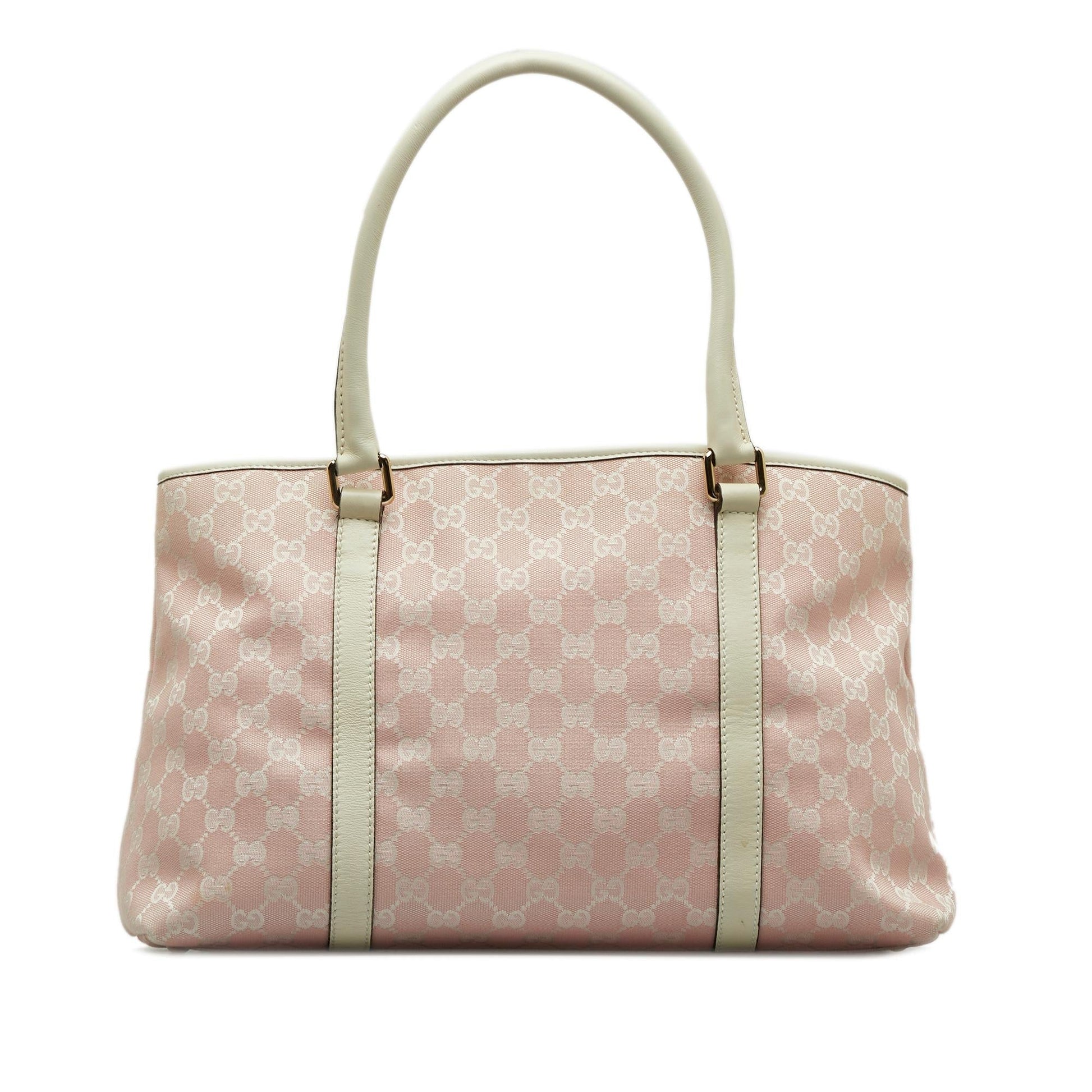 Gucci GG SHG-J2GaMv Canvas Pink Tote Bag
