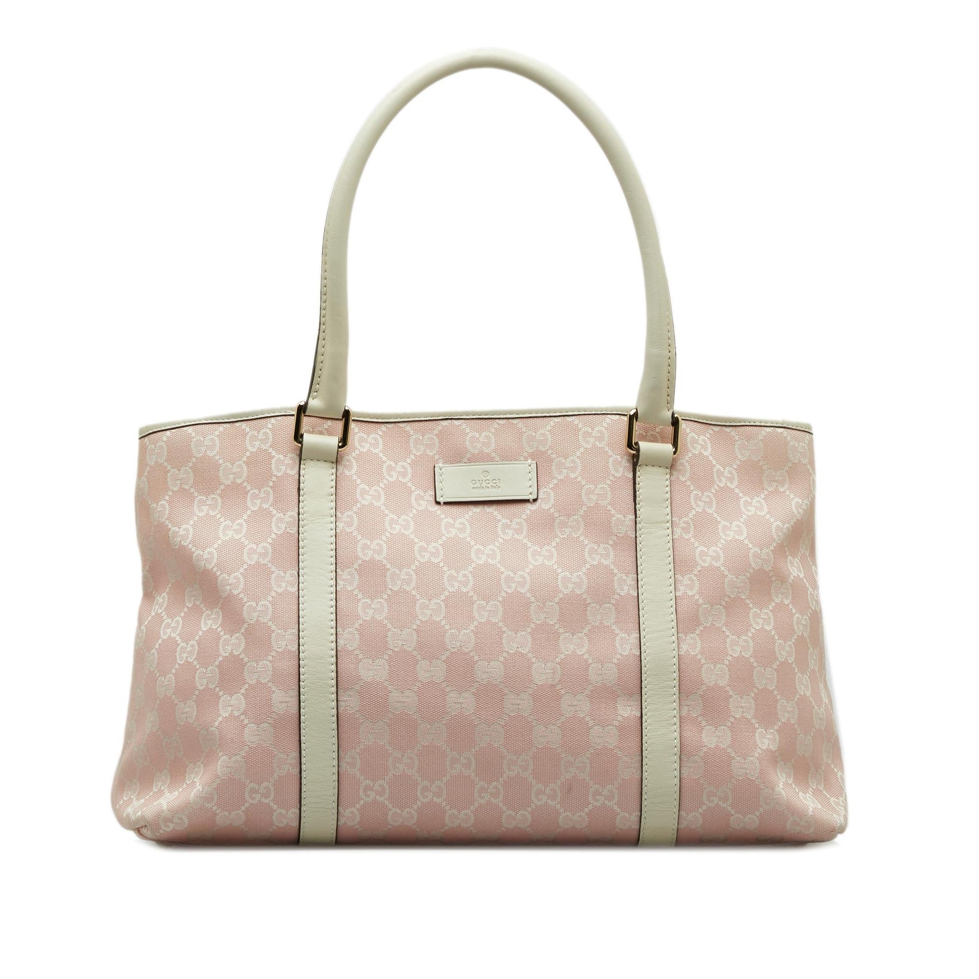 Gucci GG SHG-J2GaMv Canvas Pink Tote Bag