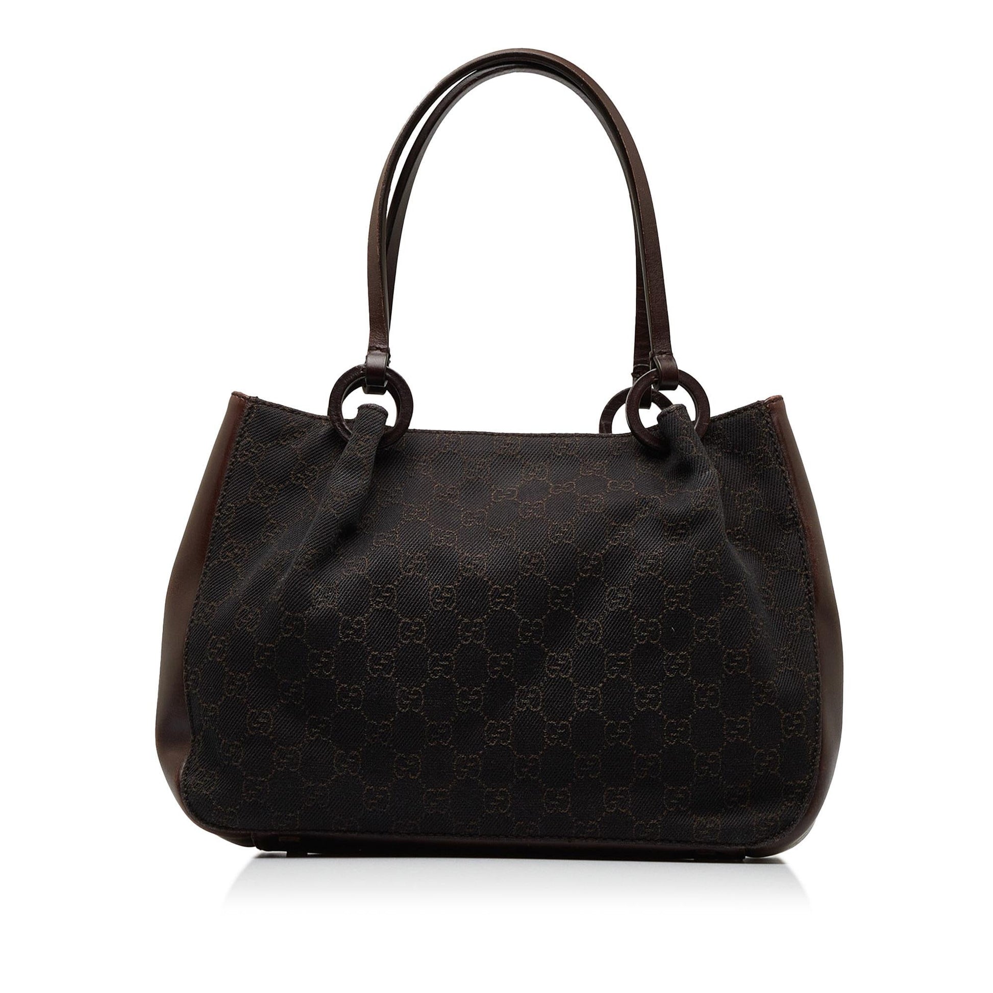 Gucci GG SHG-k6wCqI Canvas Calf Brown Tote Bag