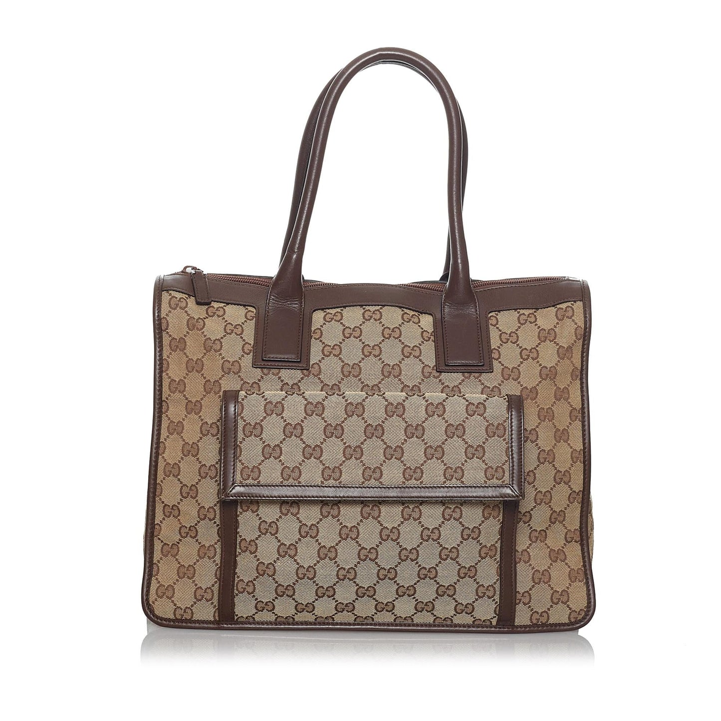 Gucci GG SHG Canvas Brown Tote Bag 17